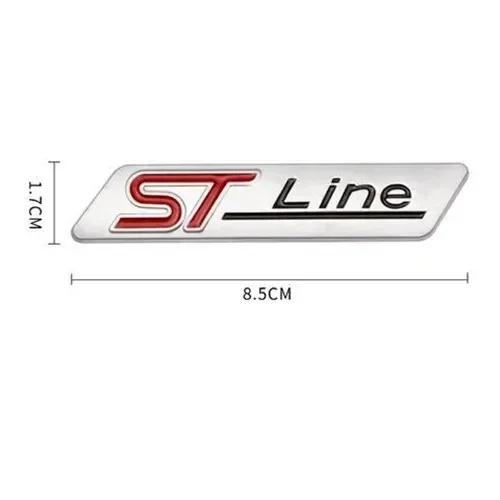 3D Metal ST Line Rear Trunk Badge Emblem Sider Fender Sticker for Ford Stline Focus Fiesta Mondeo Ecosport Kuga ESCAPE