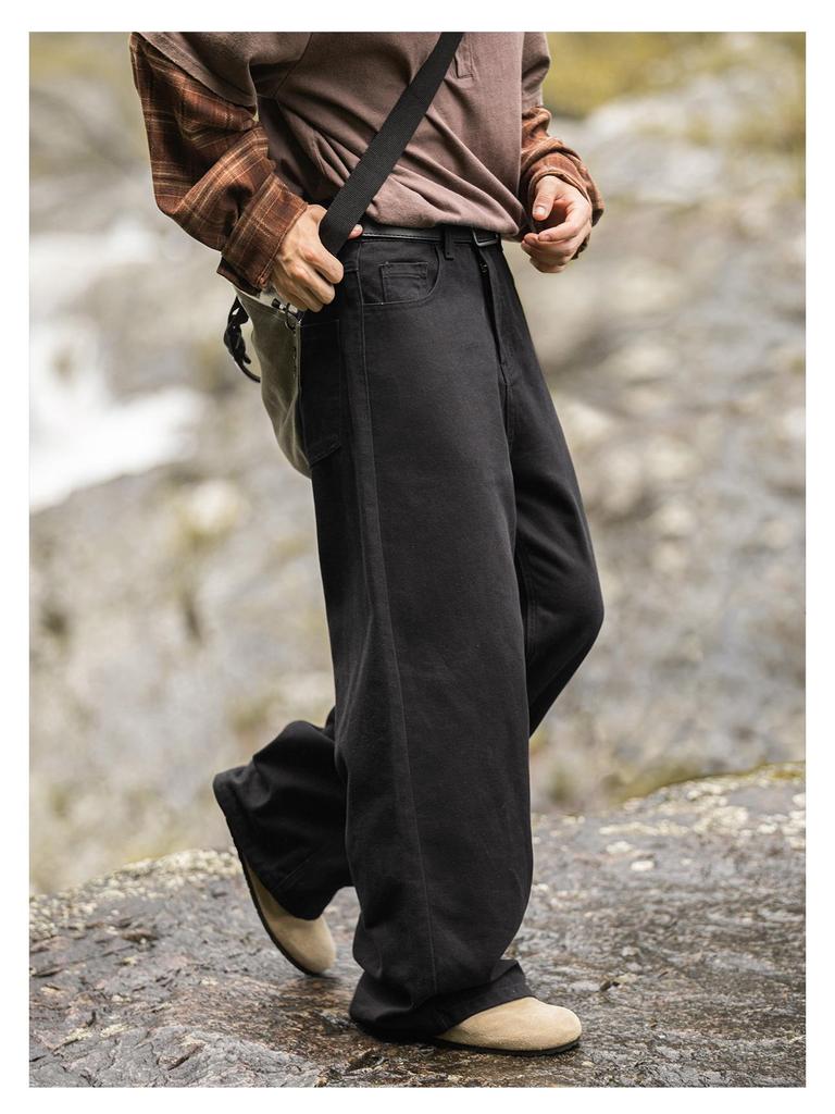 Men's Autumn Casual Retro Wide-Leg Cotton Pants