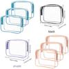 Pvc Transparent Travel Makeup Bag With Multipurpose Storage For Airport Security Screening