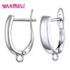 Real 100% S925 Sterling Silver Findings Earrings Leverback Earwire Fittings Components Accessories Handmade Supplies
