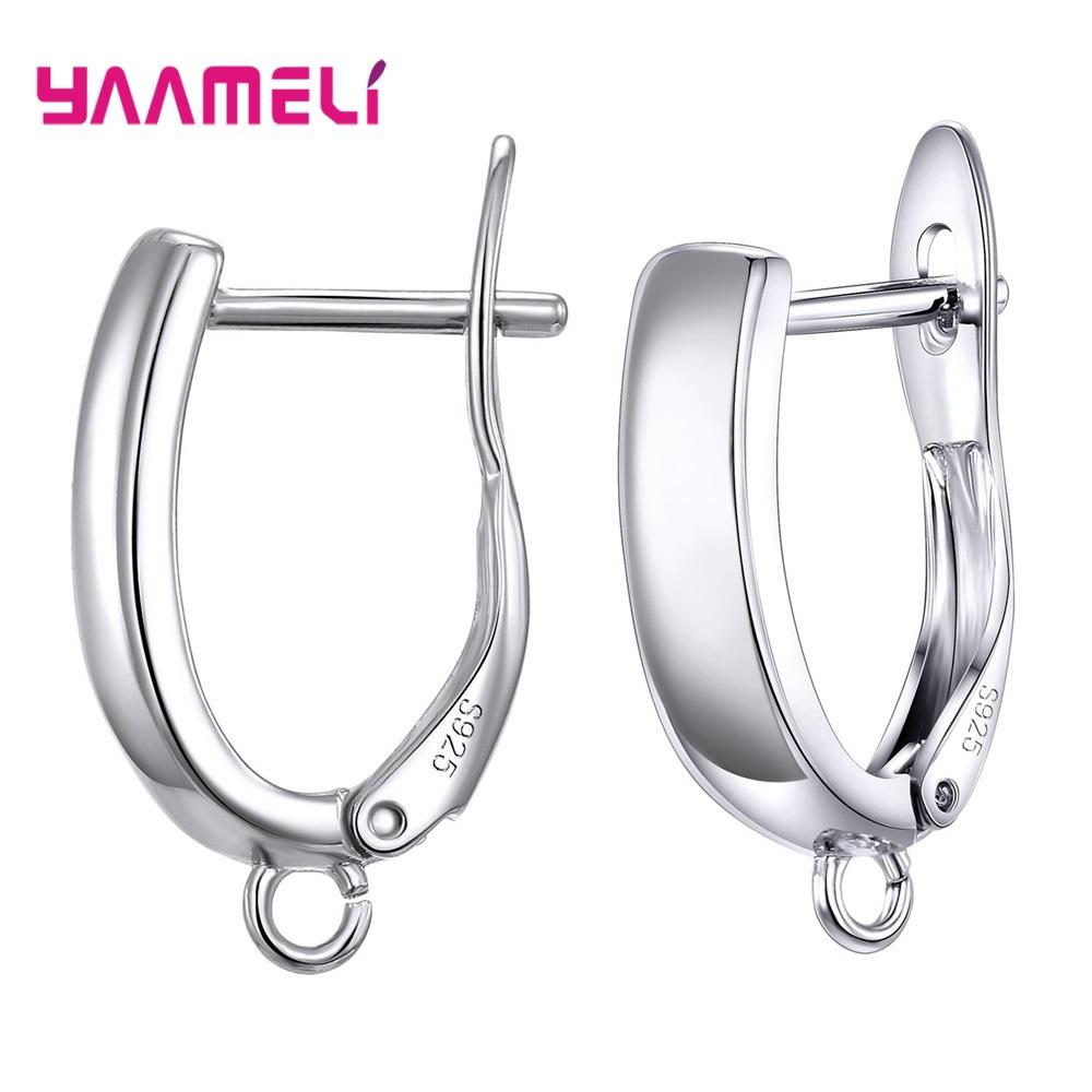 Real 100% S925 Sterling Silver Findings Earrings Leverback Earwire Fittings Components Accessories Handmade Supplies