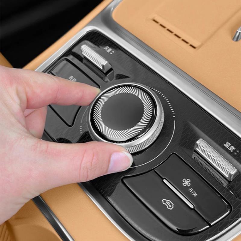 For Geely Galaxy Starship 7 EM-i 2024 2025 Car Center Console Knob Cover 3D Resin Button Protector Decoration Accessories Kit