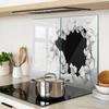 Decorative Glass Kitchen Chopping Boards Hole In the Wall 2x30x52 Cm