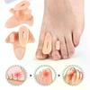1 Paar Silikon-Hallux-Valgus-Zehentrenner Weiches stoßdämpfendes Massage-Vorfußpolster mit Löchern Hallux-Valgus-Ballenkorrektor