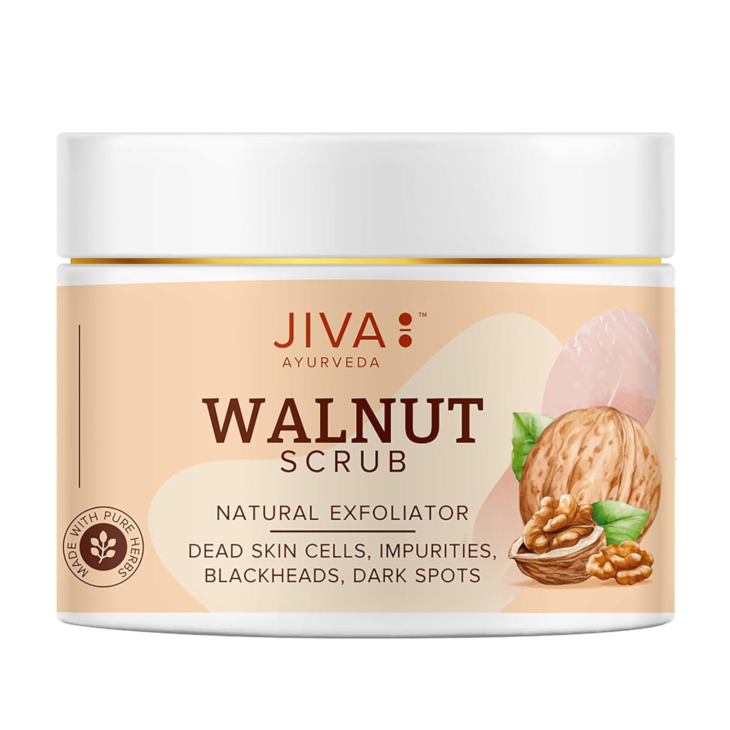 

Jiva Walnut Scrub 100gm Pack of 1 | Natural Face Exfoliator for Dead Skin, Blackheads, Dark Spots & Smooth Skin