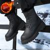 Men's Plush High Top Boots with Fashionable Street Style and Versatile Design Soft and Warm
