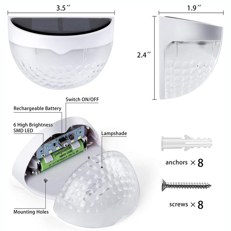 LED Solar Light Outdoor Wall Lamps Energy Garden Lamps Waterproof Solar Fence Lamp Christmas Decoration Festoon Led Light