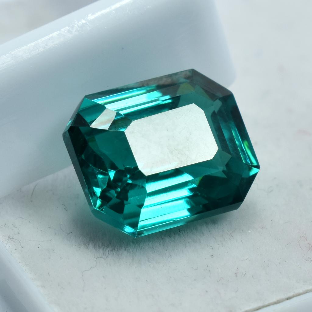 Emerald Cut 10.15 Ct NATURAL Green Tourmaline CERTIFIED Excellent Loose Gemstone SU-1101