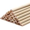 Tondiamo 50 Pcs Wooden Dowel Rods, 18-inch X 1/2-inch Split Wood Dowel Unfinished Half Round Wooden Rods for Crafts DIY Feature Wall Log Cabin, Hobby