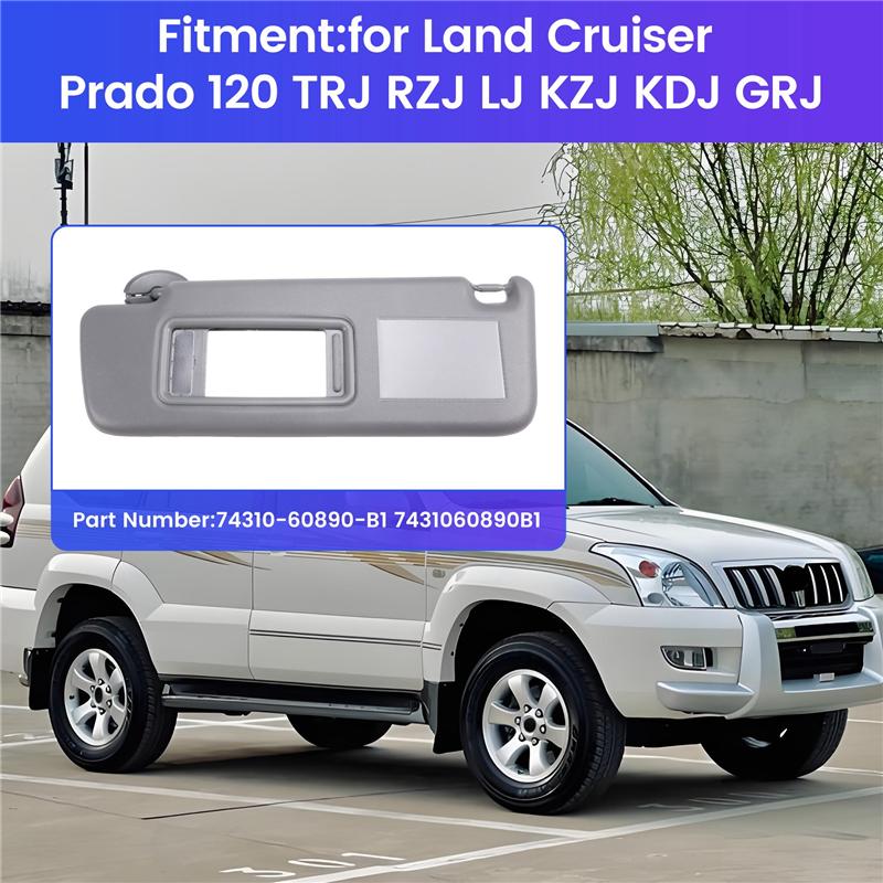 Auto-Sonnenblende für Toyota Land Cruiser Prado 120 TRJ RZJ LJ KZJ KDJ GRJ Autozubehör 7431060890B1 Linkslenker