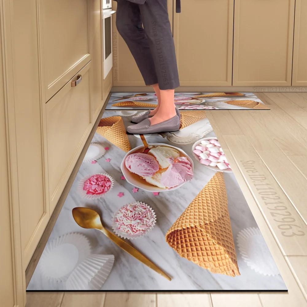 Spice Pattern Kitchen Mat Non-Slip Machine Washable Rug Set for Home Decor Anti-Fatigue Floor Mats Comfort Standing Pad