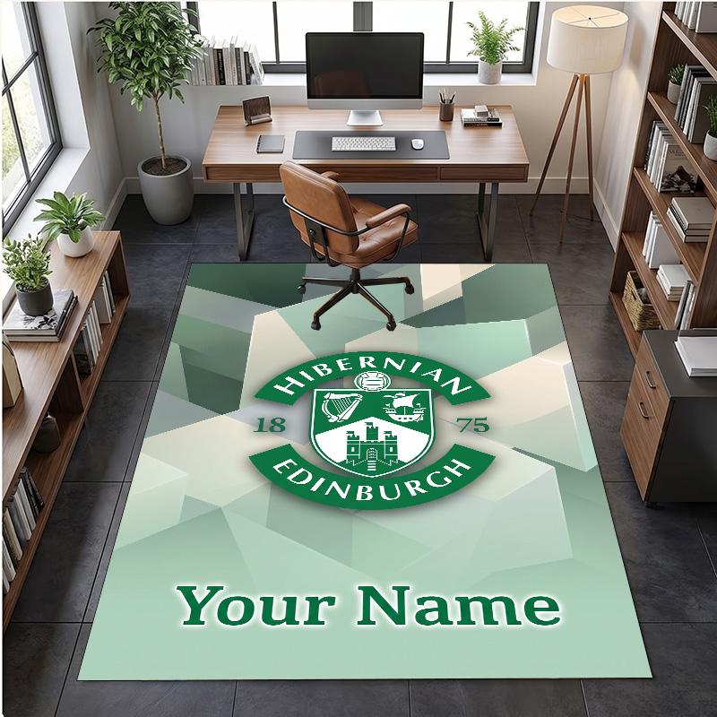Crystal Velvet Rug Hibernian FC Print Custom Name Text Floor Mat Home Decor