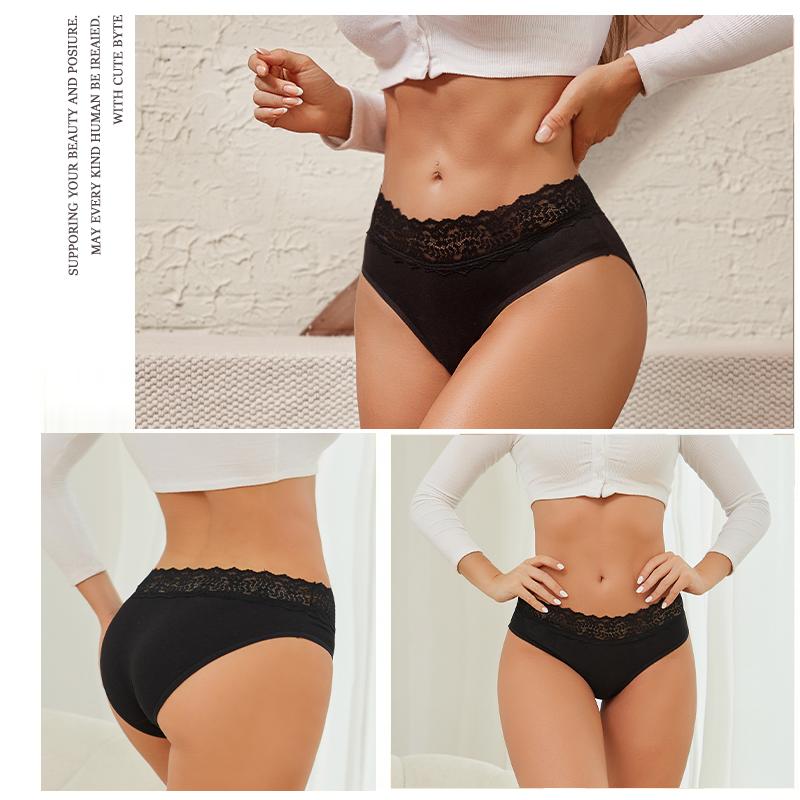 FINETOO 3 Stück Damen Nahtlose Baumwollslips Damen Übergröße Slips Einfarbig Atmungsaktive Unterwäsche Weiblich Niedrige Taille Weiche Dessous S-XXL