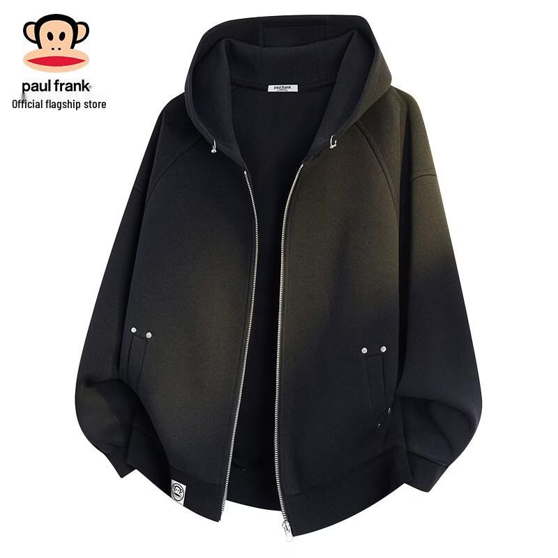 Paul Frank Men's Casual Loose Zip-Up Hooded Sweatshirt