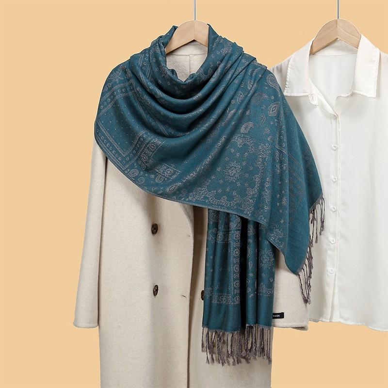 Luxury Thick Cashmere Scarf Women Print New Wraps Pashmina Travel Poncho Warm Blanket Winter Bufanda Shawl Female Stoles