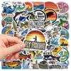 50PCS Outdoor Travel Fishing Diving Graffiti Stickers - Unique Decor for Luggage, Bikes & Skateboards AnimeWorlds Store