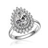 Hochwertiger tropfenförmiger Ring für Damen, Zirkon-Design für edle Damenringe, Accessoires für Bankettkleider