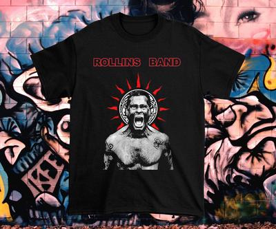 Rare Rollins Band Short Sleeve Unisex Black Size S 234XL  HNG221 Unisex T-Shirt