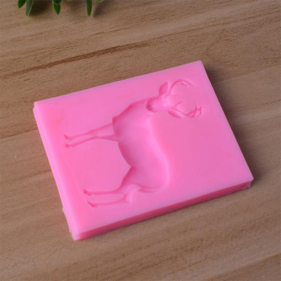 Weihnachten Hirsch Silikon Fondant Form Küche DIY Kuchen Dekor Schokolade Cookie Backen Dekorieren Form