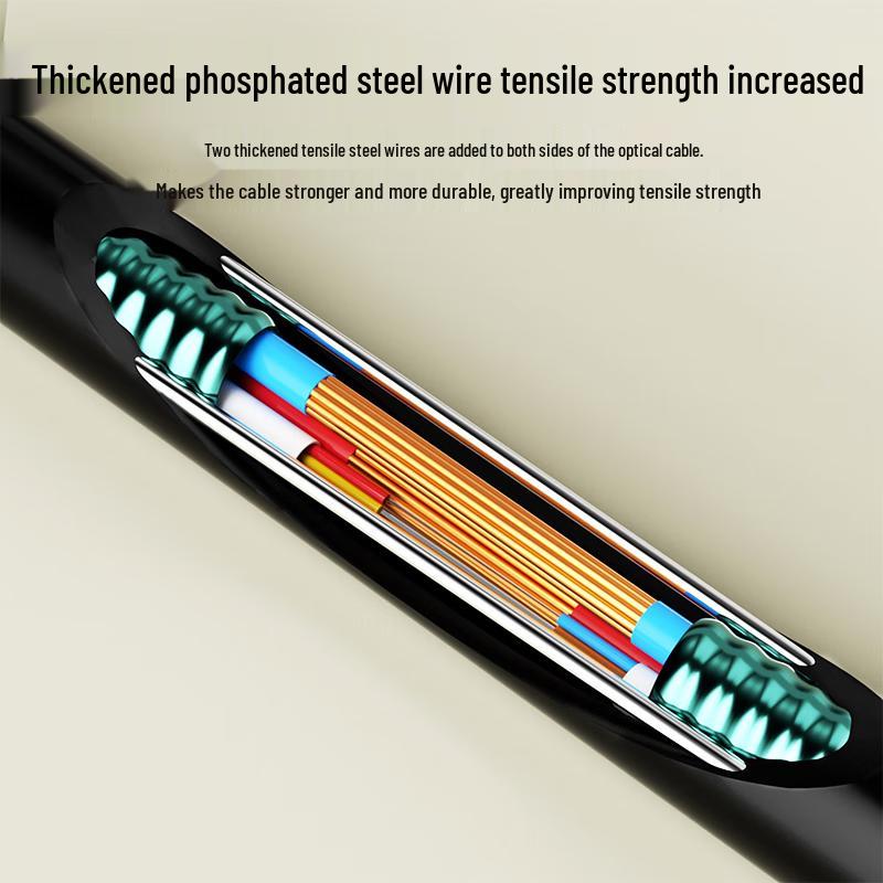 Suhao Armored Outdoor Single-Mode Fiber Optic Cable with Integrated Power