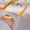 Gold-Plated Bamboo Joint Open Bangle – Versatile New Chinese Style Women’s Fashion Bracelet