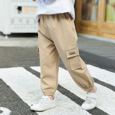 Kinderhosen Kinder Freizeithosen Taschen Elastischer Bund Jungenhose Frühling Herbst