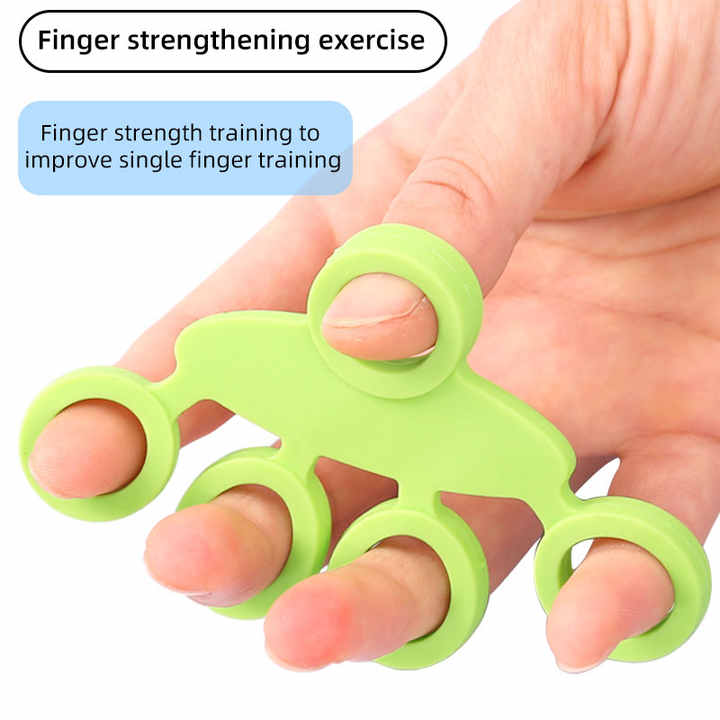 Finger Grip Silicone Ring Exerciser Antistress Resistance Band Fitness Stretcher 3 Levels Finger Sensory Toy for Kid Autism ADHD