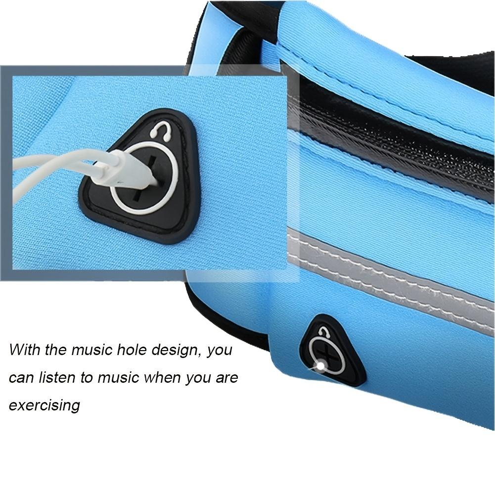Running Belt Belt Bag, Reflective Waist Bag with Bottle Holder, Hiking Fitness Phone Pouch Bum Bag Belt Bag