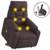 VidaXL Reclining Massage Armchair Dark Brown Fabric 3303047