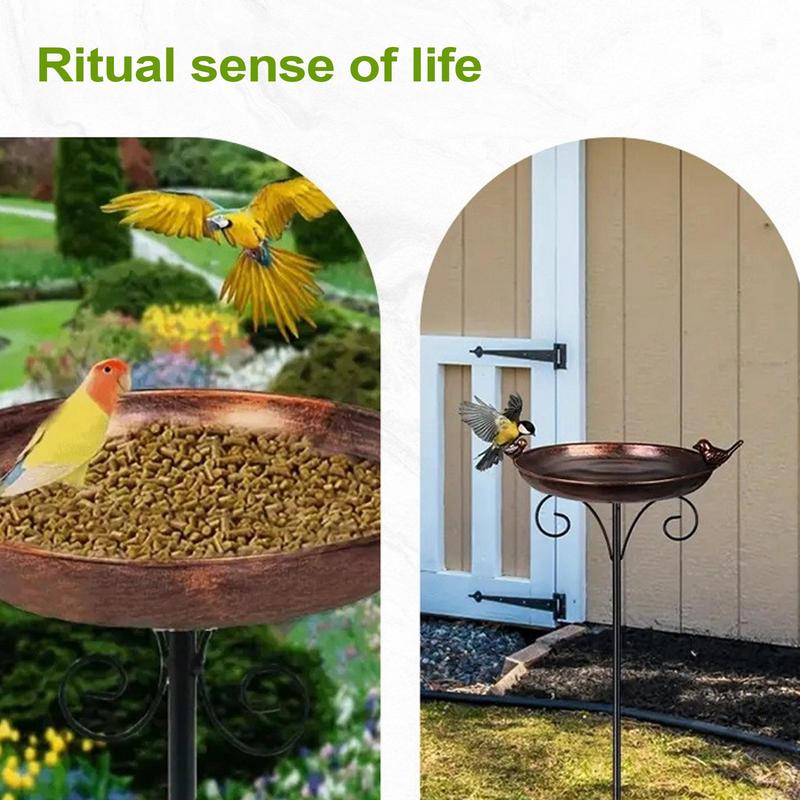 Bird Bath Basin Outdoor Bird Bath Portable Decorative Waterproof Shallow Water Feeder For Drink Patios Outside Balconies Gardens