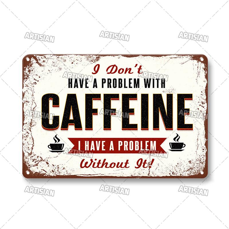 Vintage Coffee Metal Tin Sign Decorative Plate Retro Tea Time Metal Poster Home Bar Cafe Indutrial Decor Old Wall Metal Signs