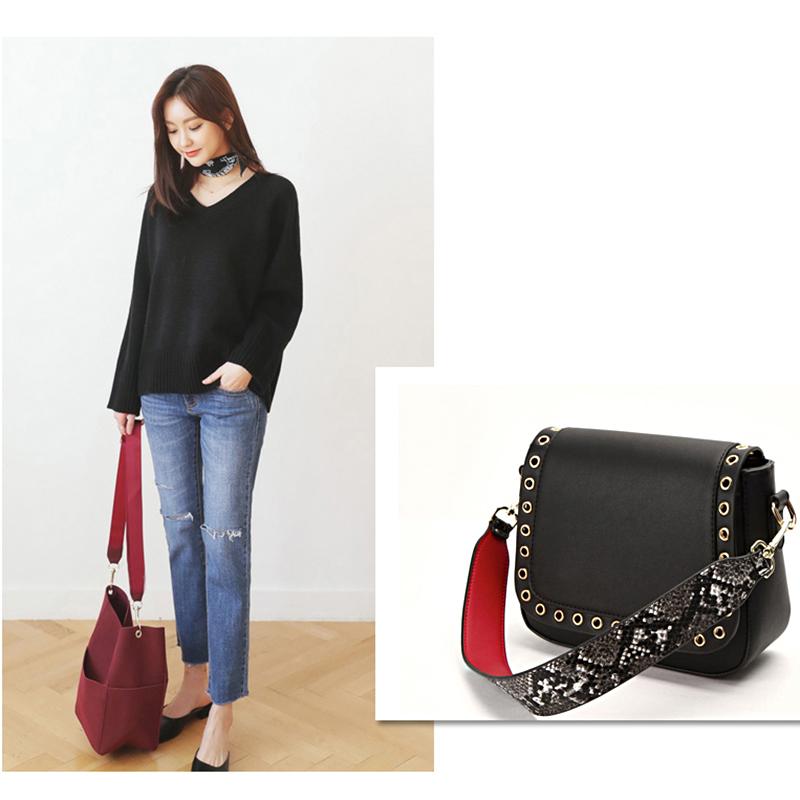 58cm Wide PU Leather Bag Handles Women Underarm Shoulder Strap Replacement Handbag Belts Lady DIY Purse Accessories Detachable
