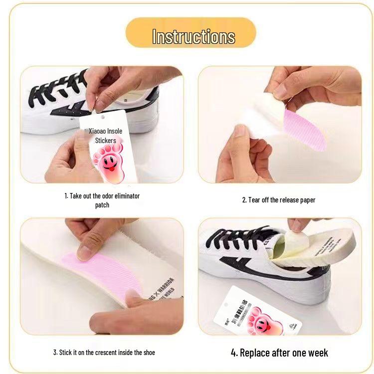 Shoe Deodorant Stickers: Eliminate Foot Odor, Absorb Sweat, and Freshen Basketball Shoes.