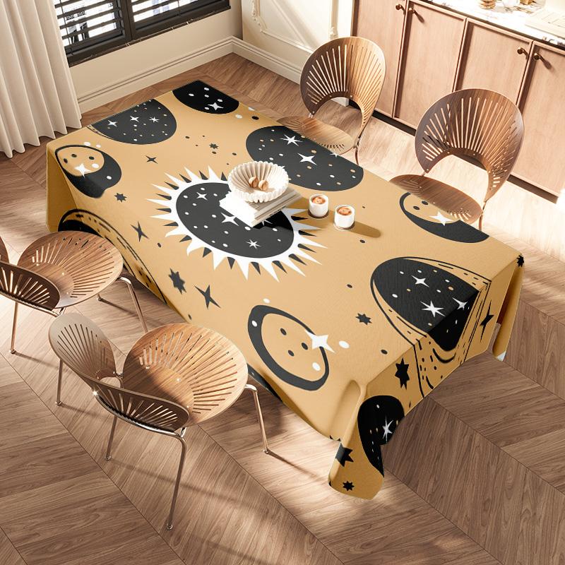 Starry Night Tablecloth Decorative Non Slip Plastic Washable Home Decoration Kitchen Rug