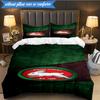Set Lenzuola con Stampa 2D Design Logo Coniglio NRL 3 Pezzi (Include 1 Copripiumino + 2 Federe Senza Imbottitura), Decorazione camera da letto, Regalo ventilatore