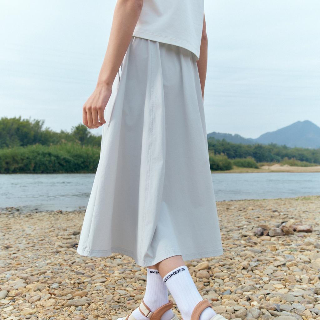 Skechers Outdoor Series Moisture-Wicking Quick-Dry Woven Casual Long Skirt Women skirts P226W125-02BX