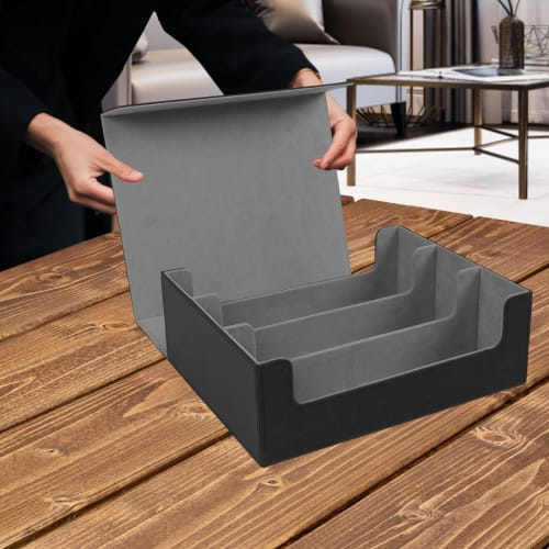 Formemory Magnetic Deck Case, 3 Columns, Holds 1800 Cards, Large Capacity PU Leather Card Case for Tabletop Games, Large Capacity Holder, Card Protect