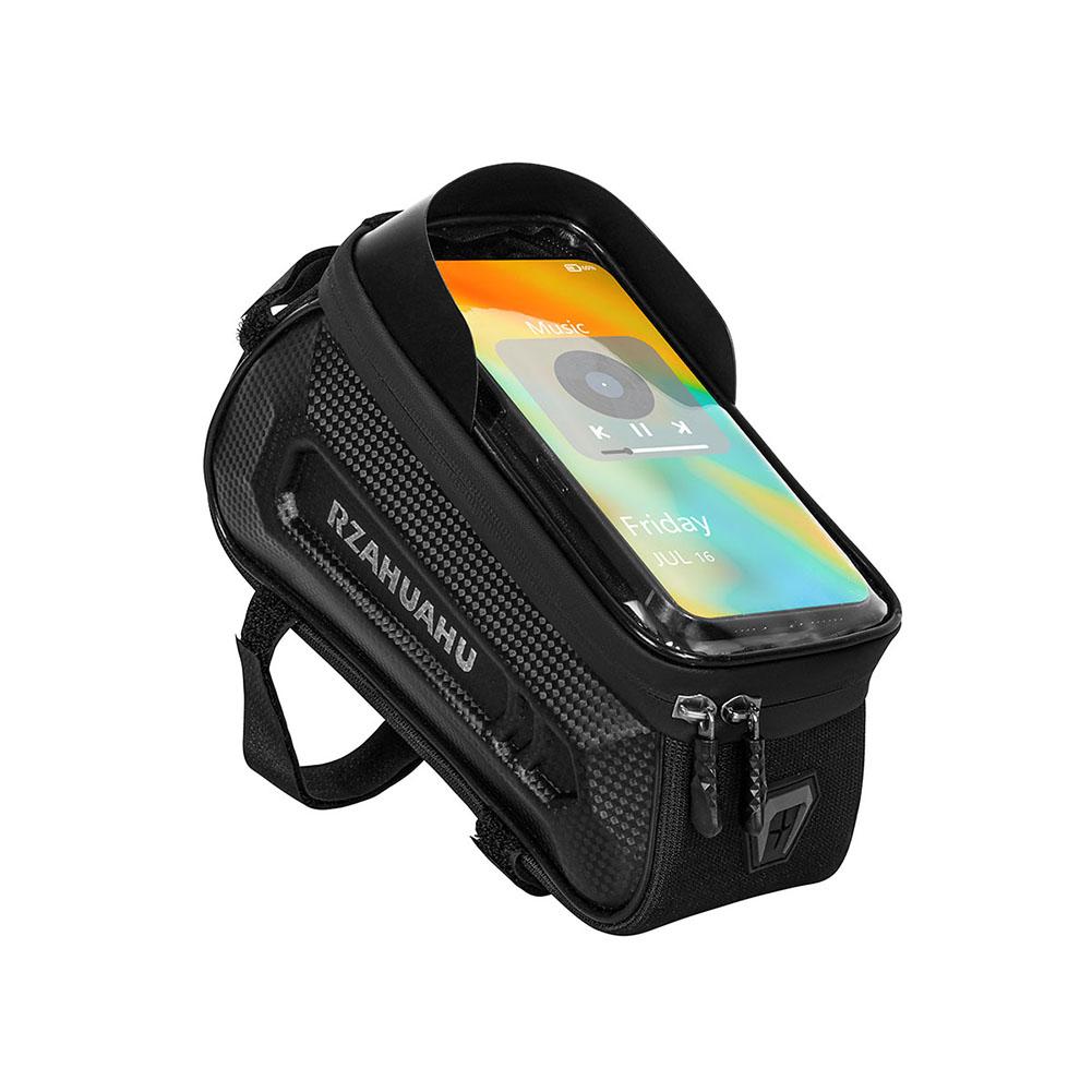 

1/2Pcs Bicycle Phone Front Frame Bag Waterproof Bike Frame Front Tube Bag Bike Phone Mount EVA Hard Pouch for Phones 4.7-7.2Inch