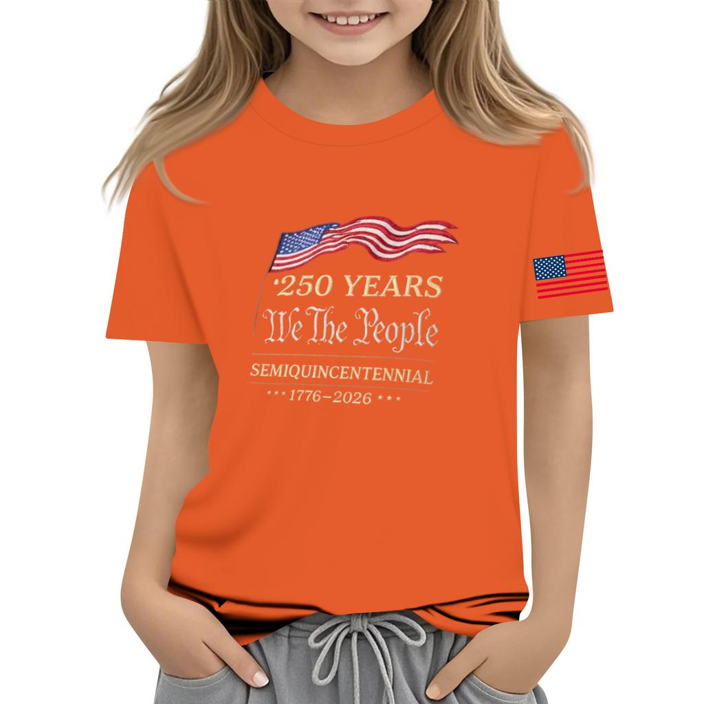 Lässiges Kinder-T-Shirt mit Rundhalsausschnitt, modisches Oberteil