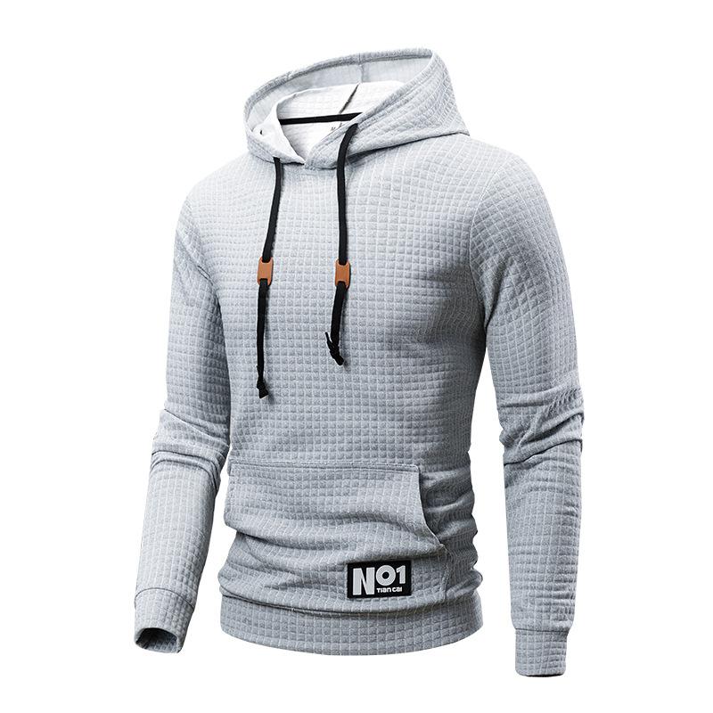 

Hooded Hoodie, Spring and Autumn Solid Color Top, Men s and Women s Hoodie XXXL світло-сірого кольору