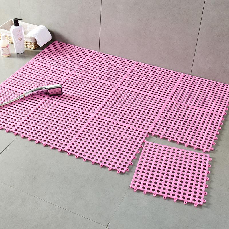 Interlocking Non-Slip TPR Bathroom Mat for Toilet, Shower, and Bath 30x30cm