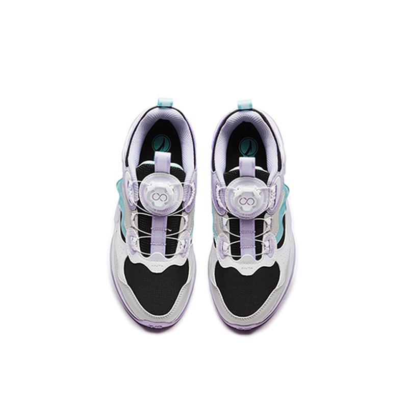 Anta Kids Synthetic Leather Fabric Lifestyle Series Versatile Personality Low-Top Running Shoes Kids sneaker 332518804U