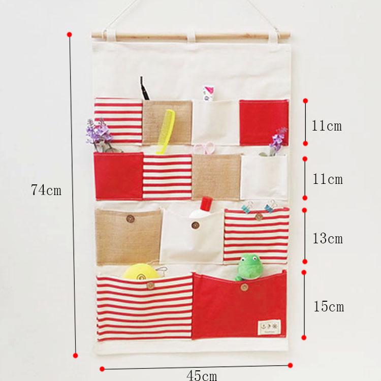 Wen'er Wandmontierte Mehrschichtige Hängeaufbewahrungstasche für Studentenwohnheime