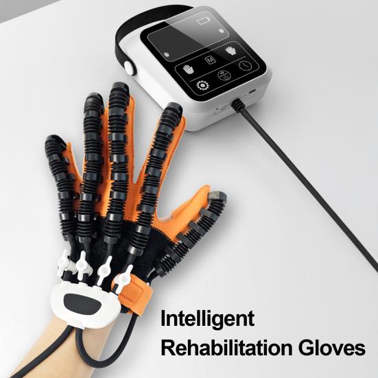 Smart Rehabilitation Robot Glove for Stroke And Hemiplegia 5-Finger Hand Therapy Trainer with LED Display Mirror Training Stroke Glove