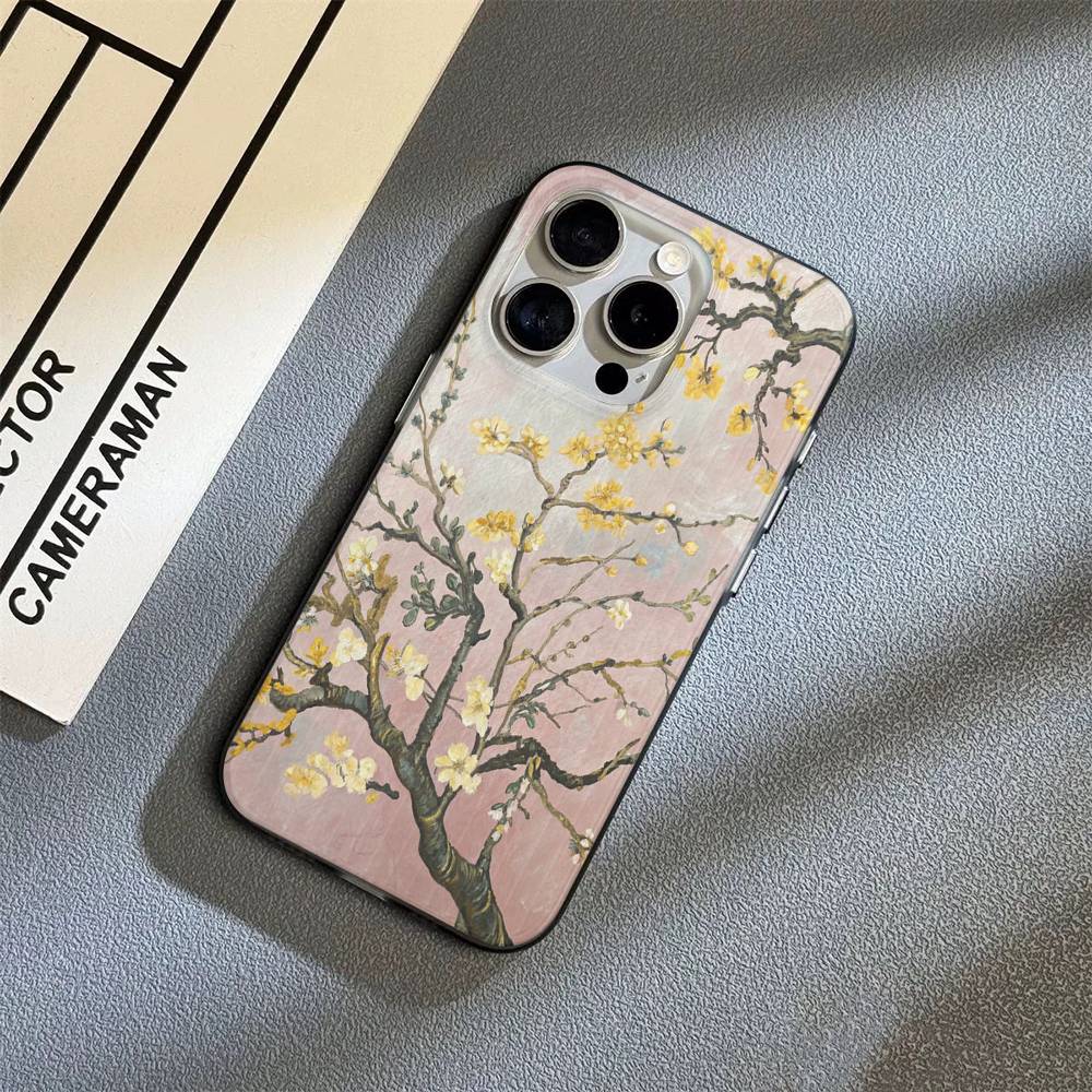 Art Vincent Van Gogh Phone Case For iPhone 16 15 17 Pro 11 12 13 14 Pro Max Plus Soft Ripple Silicone Cover Shell