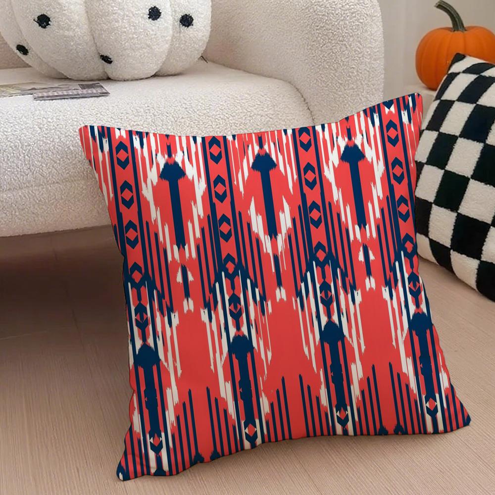 Russianstyle pattern Cushion Cover Throw Pillow Cover Hidden Button Durable Polyester Chair Cushion