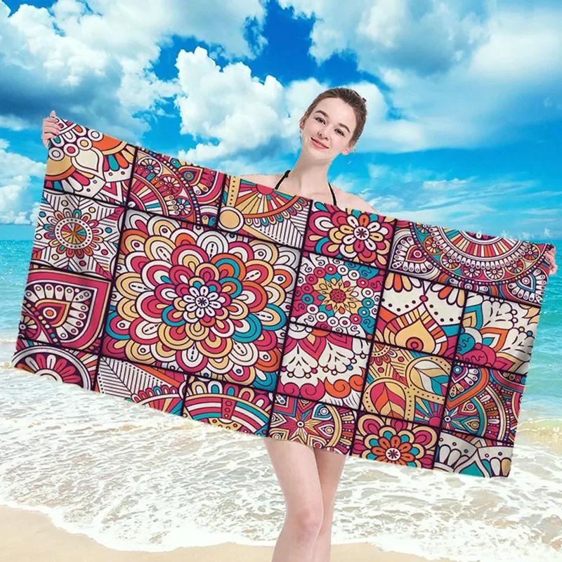 Microfiber Beach Towels,Oversized,Absorbent,Compact,Sand Proof Beach Blanket, Lightweight Towel For The Swimming, Sports, Beach