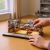 Miniature Parking Workshop 1:64 Scale DoubleLayer Model Rooftop Railings Garage Building