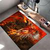 Fiery Dragon Carpet Design Suitable As a Non-slip Mat for the Living Room or Bedroom Sofa