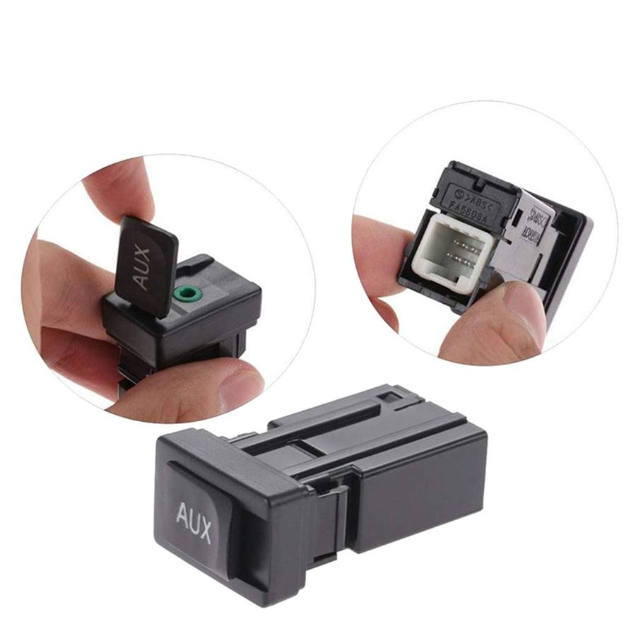 1PC Auxiliary Aux Stereo Adaptor Audio Jack Plug Fit For Toyota Camry Venza 86190-02020